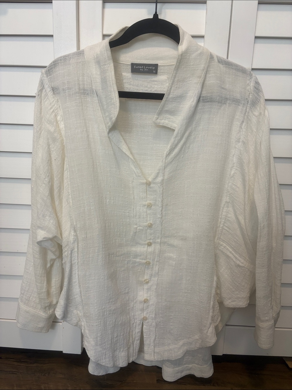 Sweet Lovin' Cream Button-Front Women's Shirt - Relaxed Collared Blouse
